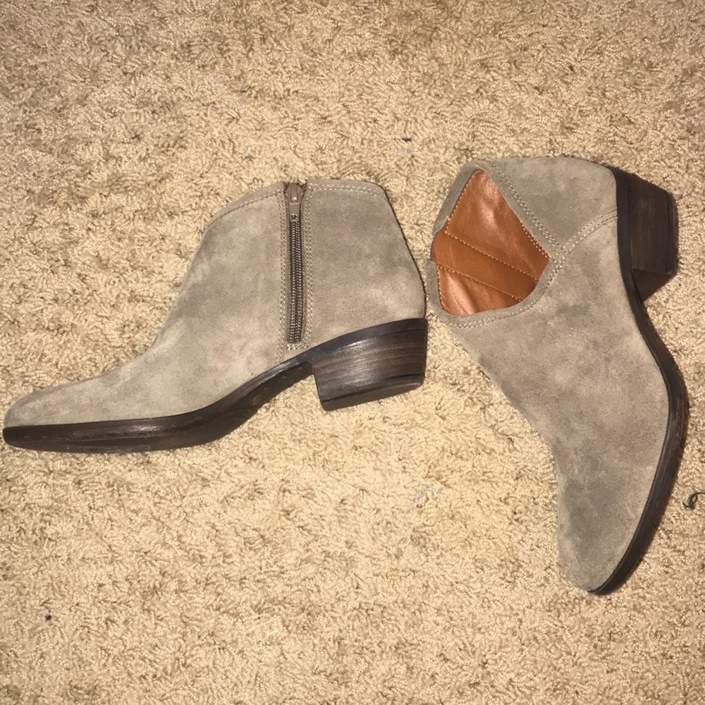 lucky brand grey booties